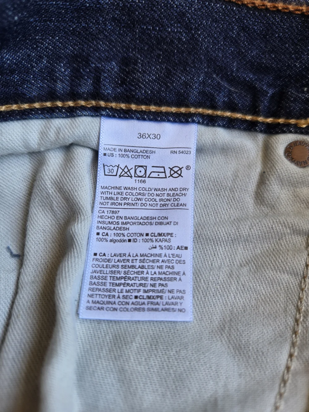 Old Navy Men's Dark Blue Straight-Leg Jeans